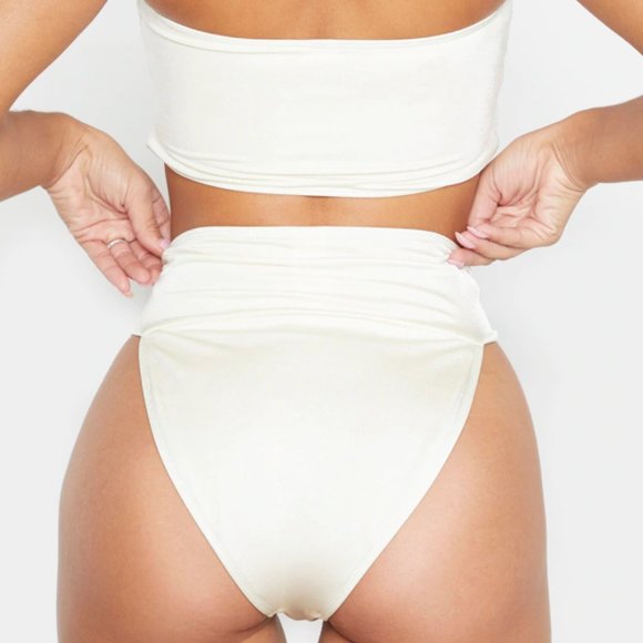 PLT Hammered Trim Bikini Set in Cream 4 - Picture 6 of 8